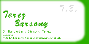 terez barsony business card